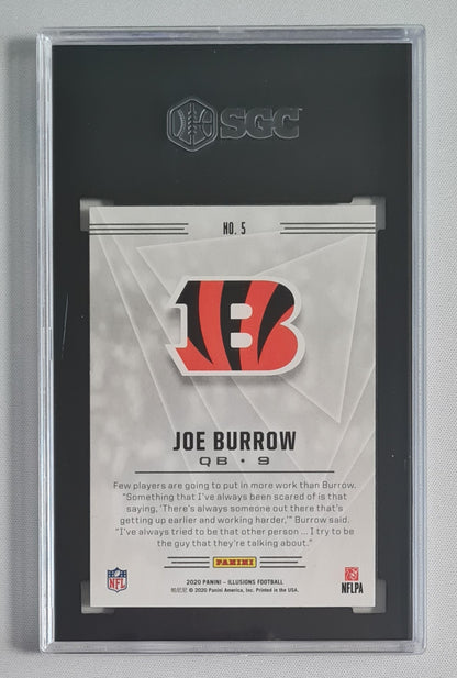 Joe Burrow - 2020 Panini Illusions NFL Football (RC) #5 Orange SGC 10 GEM MINT
