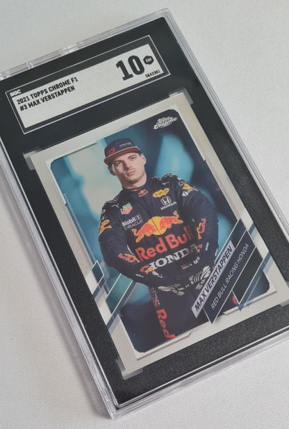 Max Verstappen - 2021 Topps Chrome F1 Racing #3 SGC 10 GEM MINT