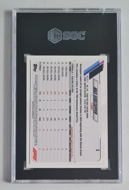 Max Verstappen - 2021 Topps Chrome F1 Racing #3 SGC 10 GEM MINT