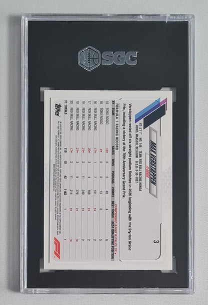Max Verstappen - 2021 Topps Chrome F1 Racing #3 SGC 10 GEM MINT