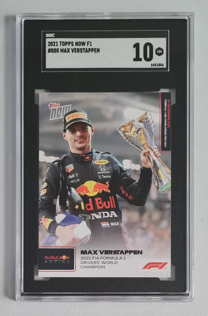Max Verstappen - 2021 Topps Now F1 Racing #080 SGC 10 GEM MINT