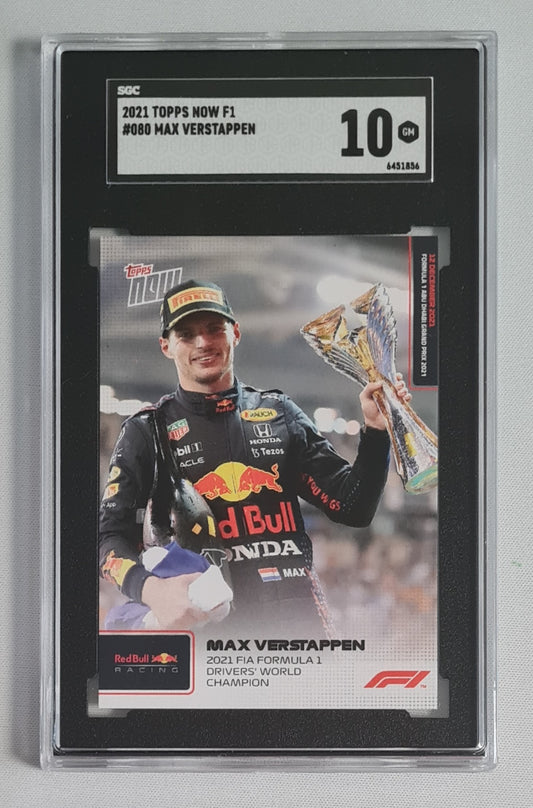 Max Verstappen - 2021 Topps Now F1 Racing #080 SGC 10 GEM MINT
