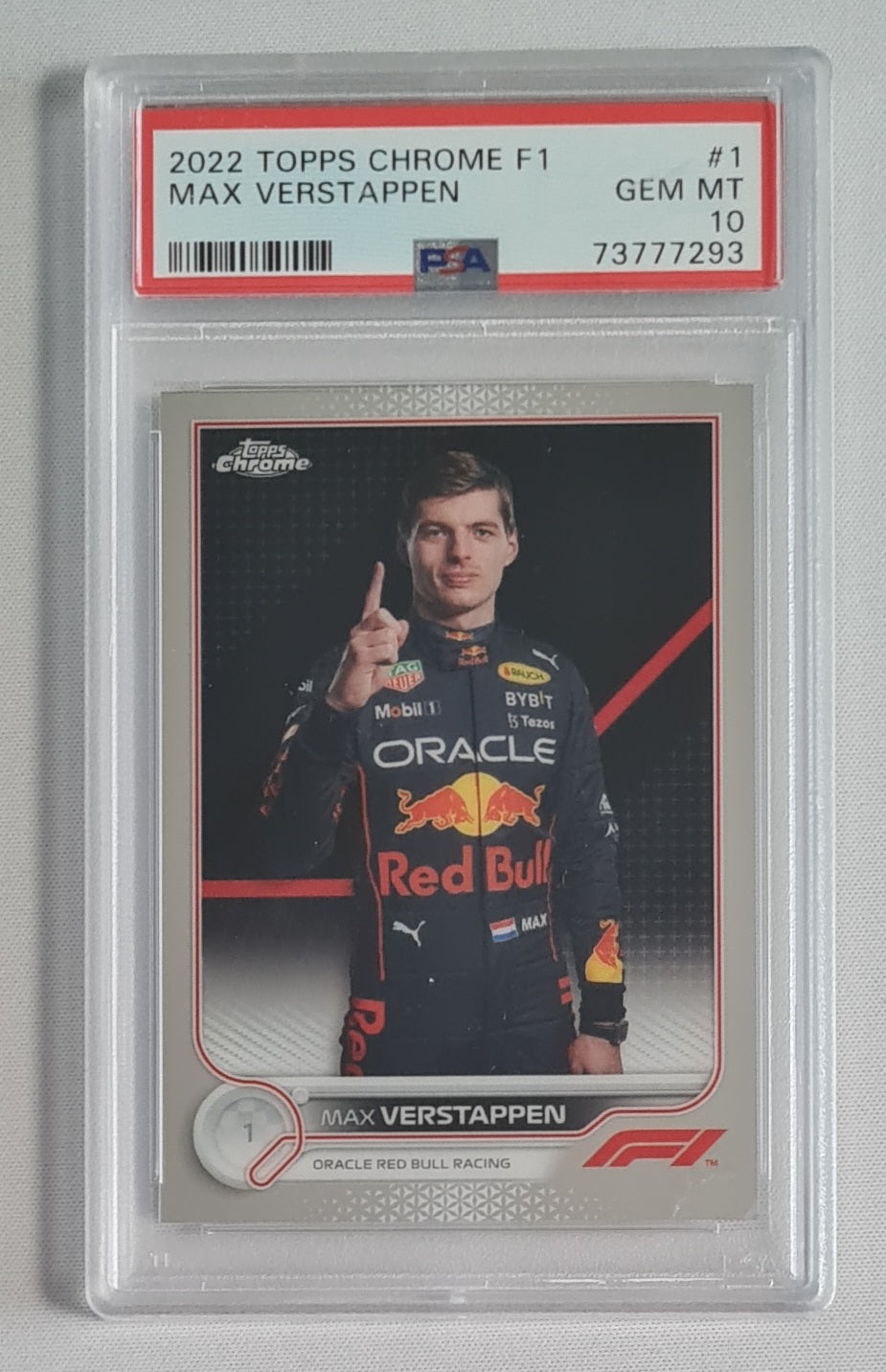 Max Verstappen - 2022 Topps Chrome F-1 Racing #1 PSA 10 GEM MINT