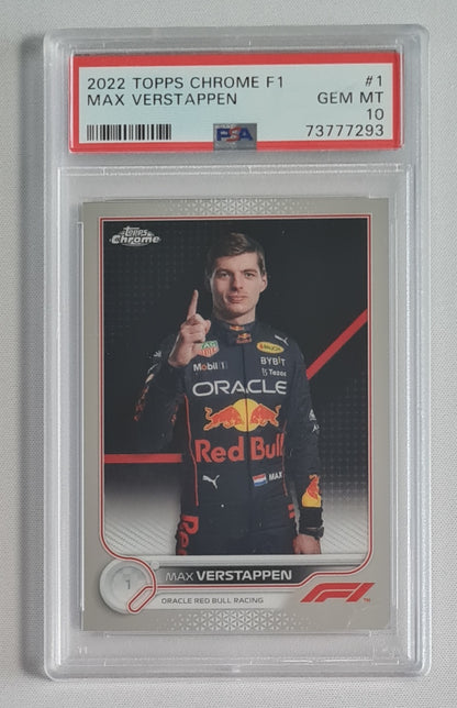 Max Verstappen - 2022 Topps Chrome F-1 Racing #1 PSA 10 GEM MINT