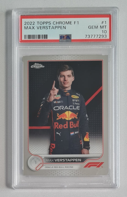Max Verstappen - 2022 Topps Chrome F-1 Racing #1 PSA 10 GEM MINT