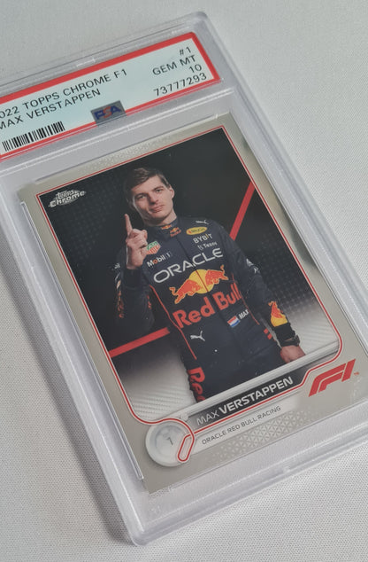 Max Verstappen - 2022 Topps Chrome F-1 Racing #1 PSA 10 GEM MINT