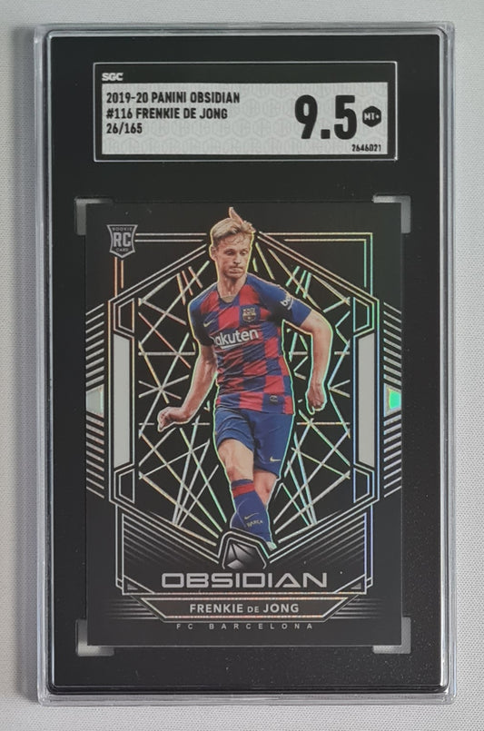 Frenkie de Jong - 2019/20 Panini Obsidian (RC) #116 /165 SGC 9.5 MINT+