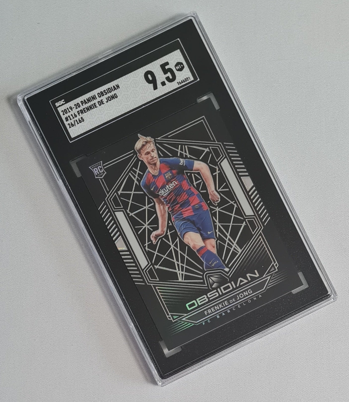 Frenkie de Jong - 2019/20 Panini Obsidian (RC) #116 /165 SGC 9.5 MINT+