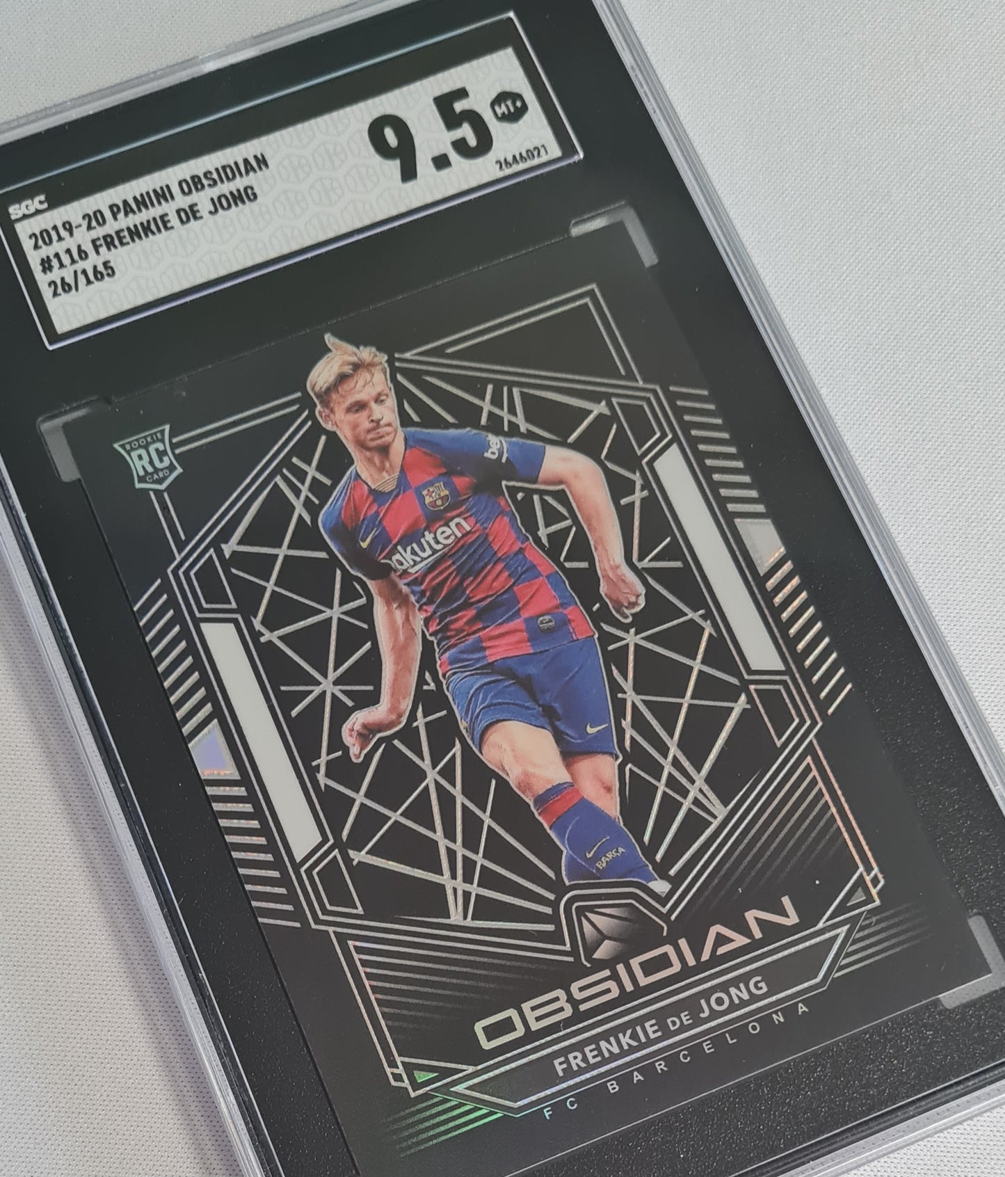 Frenkie de Jong - 2019/20 Panini Obsidian (RC) #116 /165 SGC 9.5 MINT+