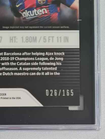 Frenkie de Jong - 2019/20 Panini Obsidian (RC) #116 /165 SGC 9.5 MINT+