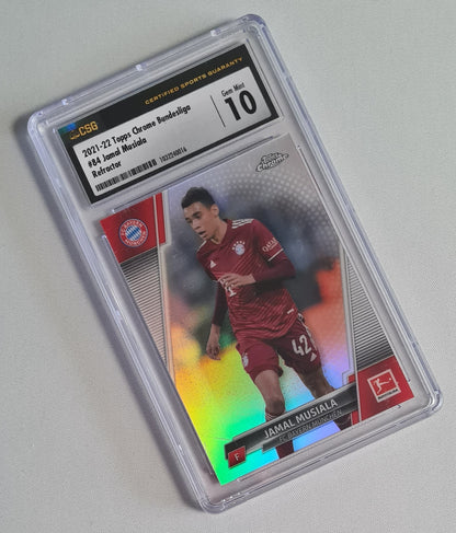 Jamal Musiala - 2021 Topps Chrome Bundesliga #84 Refractor CSG10 GEM MINT