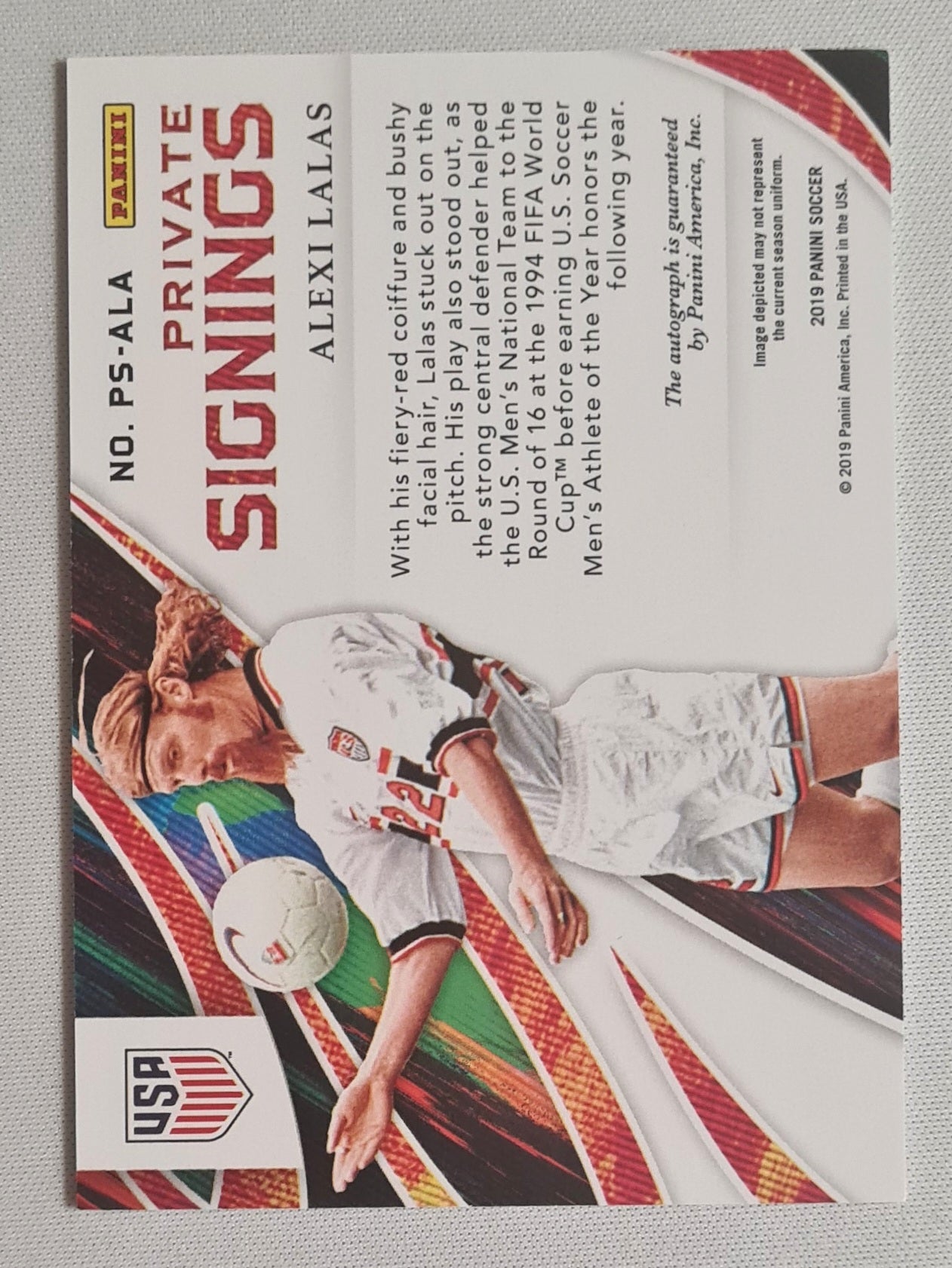 Alexi Lalas - 2019 Panini Soccer National Team USA Private Signings #PS-ALA /99 / on card Autograph