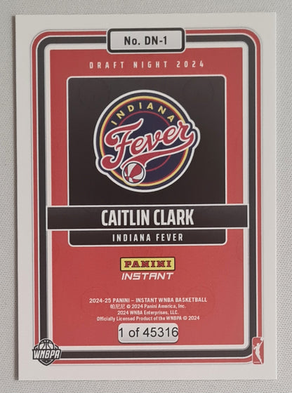 Caitlin Clark - 2024/25 Panini Instant WNBA Basketball Indiana Fever  (RC) #DN-1 /45316