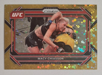 Macy Chiasson - 2023 Panini Prizm UFC Fighter Bantamweight #85 Yellow Disco Prizm /10