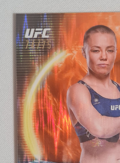 Rose Namajunas - 2025 Topps UFC Fighter Flyweight Midnight #LT-10 Lunar Tide Dusk/ 75