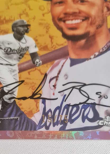 Mookie Betts - 2023 Topps MLB Los Angeles Dodgers #218 /75 /Auto
