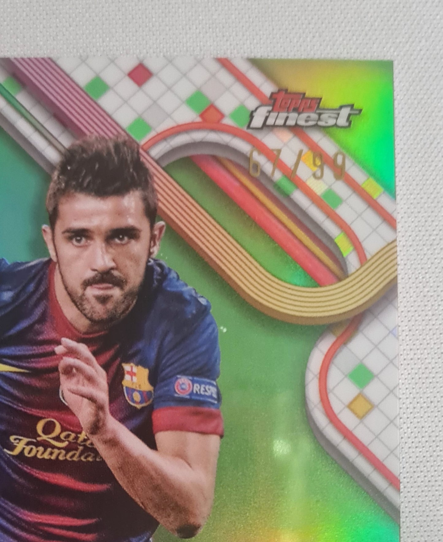 David Villa - 2025 Topps Finest FC Barcelona #BA-VA /99 Autograph