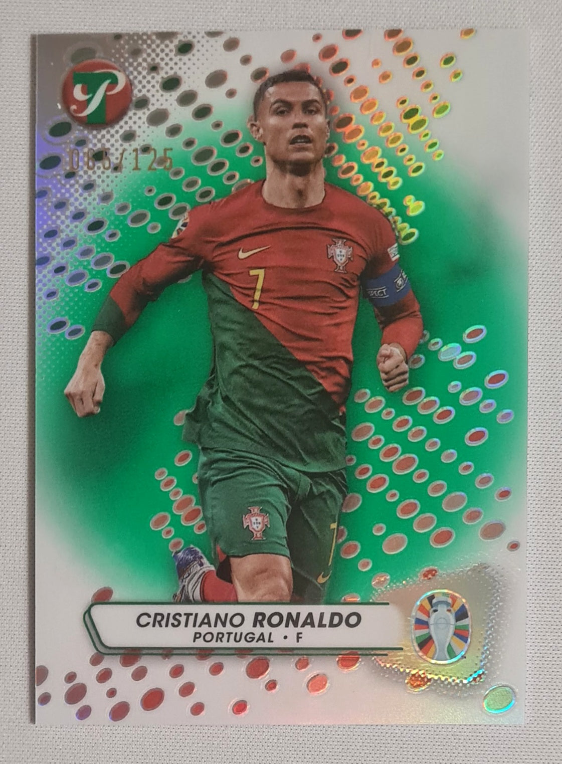 Cristiano Ronaldo - 2023 Topps Road to UEFA Euro 2024 #131 Green /125
