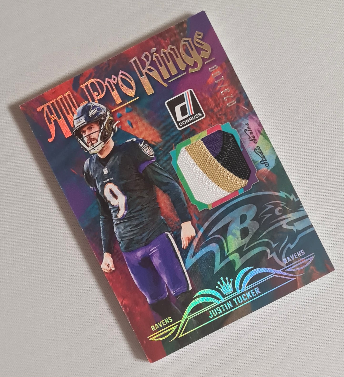 Justin Tucker - 2023 Panini Donruss Football NFL Baltimore Ravens All Pro Kings #APK-16 /100 /Patch
