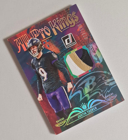 Justin Tucker - 2023 Panini Donruss Football NFL Baltimore Ravens All Pro Kings #APK-16 /100 /Patch