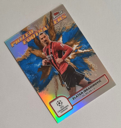 Zlatan Ibrahimovic - 2025 Topps Finest Prized Footballers AC Milan #PFF-25 Blue/Gold Fusion