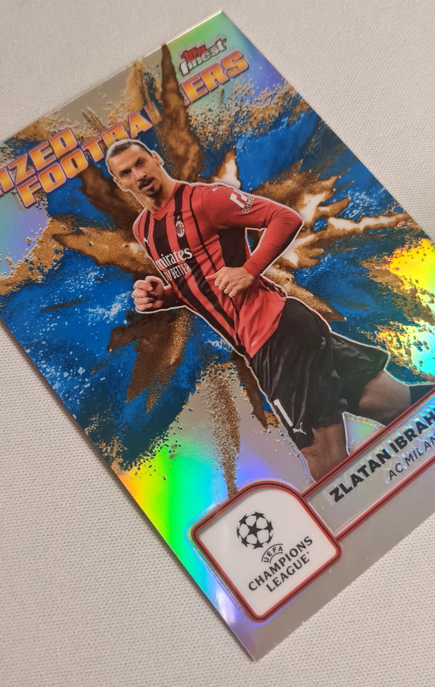 Zlatan Ibrahimovic - 2025 Topps Finest Prized Footballers AC Milan #PFF-25 Blue/Gold Fusion