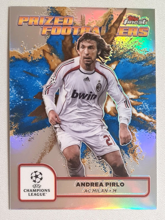 Andrea Pirlo - 2025 Topps Finest Prized Footballers AC Milan #PFF-17 Blue/Gold Fusion