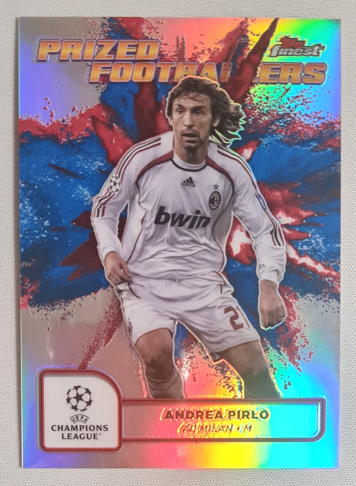 Andrea Pirlo - 2025 Topps Finest Prized Footballers AC Milan #PFF-17 Blue/Red Fusion