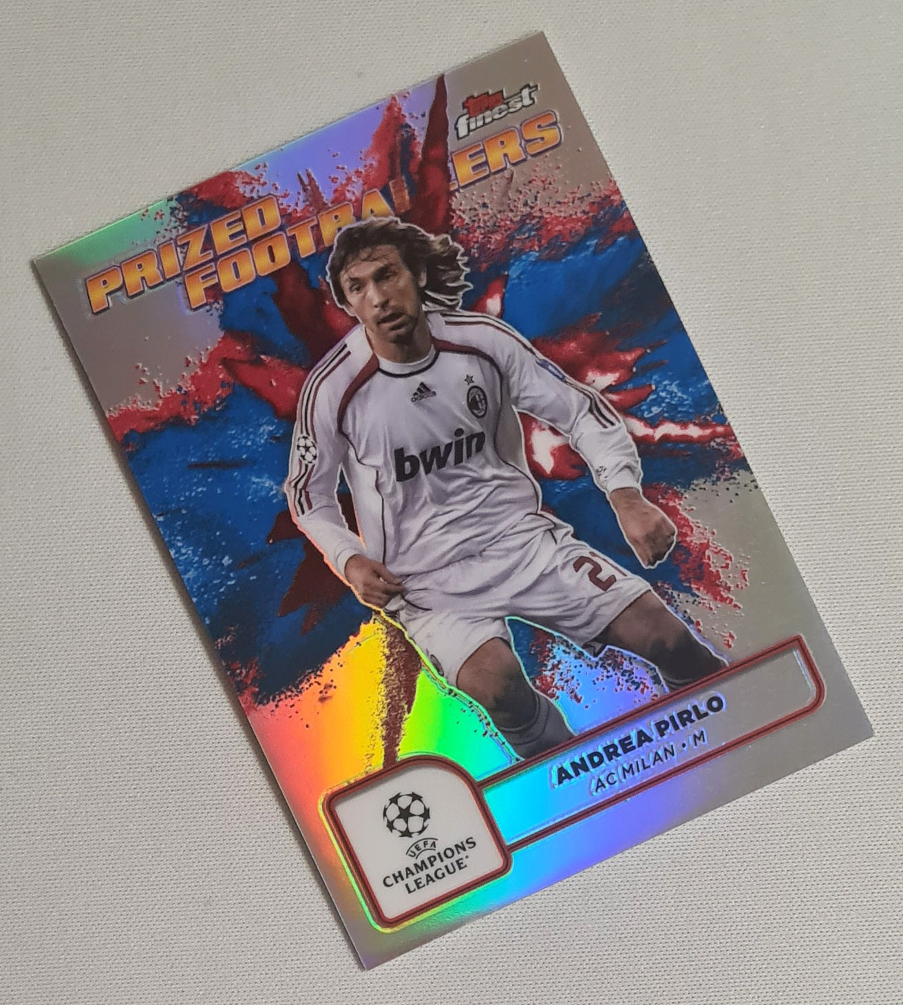 Andrea Pirlo - 2025 Topps Finest Prized Footballers AC Milan #PFF-17 Blue/Red Fusion
