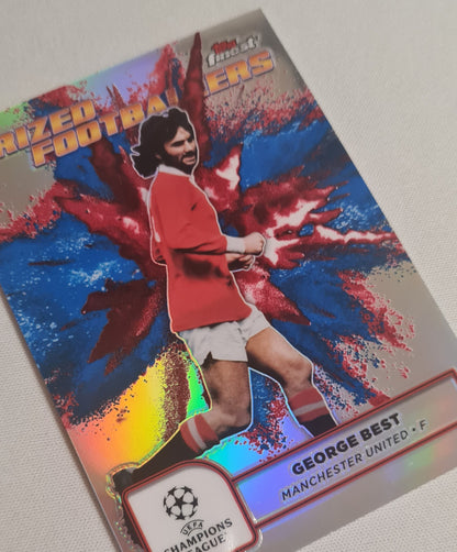 George Best - 2025 Topps Finest Prized Footballers Manchester United #PFF-23 Blue/Red Fusion