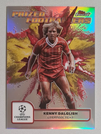 Kenny Dalglish - 2025 Topps Finest Prized Footballers Liverpool #PFF-10 Yellow/Red Fusion