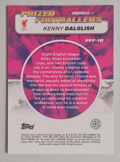 Kenny Dalglish - 2025 Topps Finest Prized Footballers Liverpool #PFF-10 Yellow/Red Fusion