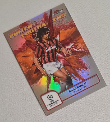 Ruud Gullit - 2025 Topps Finest Prized Footballers AC milan #PFF-8 Orange/Red Fusion