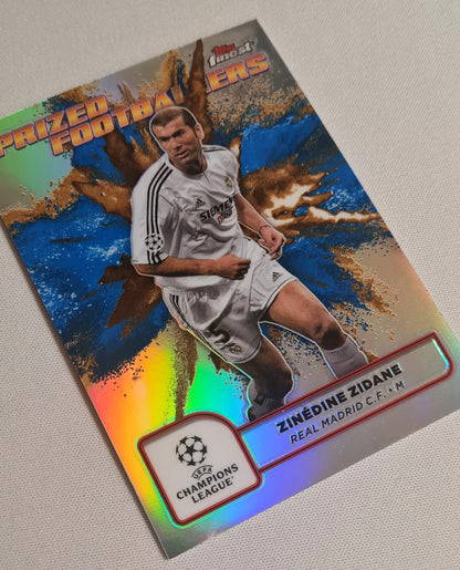 Zinedine Zidane - 2025 Topps Finest Prized Footballers Real Madrid C.F. #PFF-6 Blue Gold  Fusion
