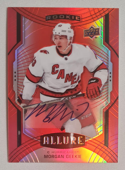Morgan Geekie - 2020/21 Upper Deck Allure NHL Hurricanes Red Rainbow Auto (RC) #119 /Auto