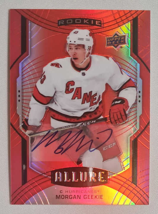 Morgan Geekie - 2020/21 Upper Deck Allure NHL Hurricanes Red Rainbow Auto (RC) #119 /Auto