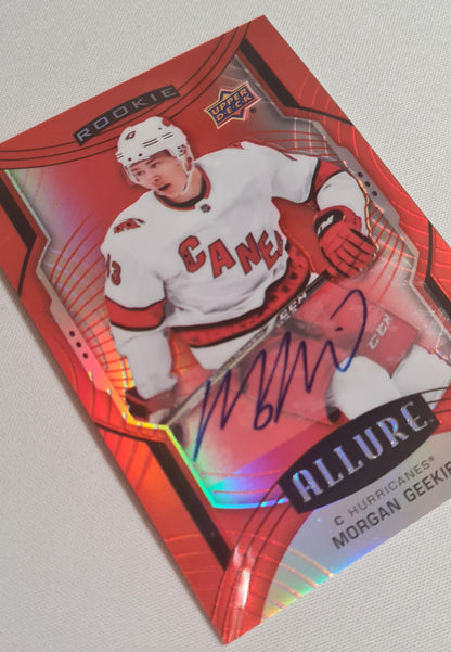 Morgan Geekie - 2020/21 Upper Deck Allure NHL Hurricanes Red Rainbow Auto (RC) #119 /Auto
