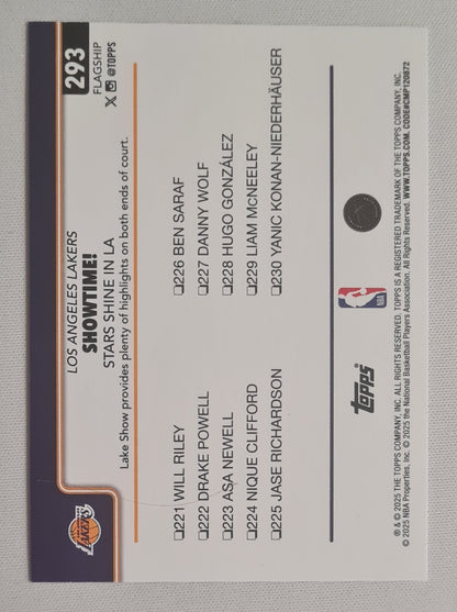 L.A. Lakers - 2025 Topps NBA Los Angeles Lakers - Showtime! - Stars Shine in LA #293 /2025