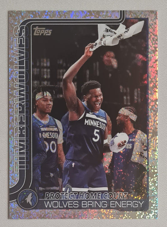 Timberwolves - 2025 Topps NBA Basketball Minnesota Timberwolves "Protect Home Court" #287 Sand Glitter