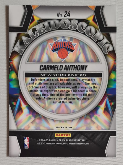 Carmelo Anthony - 2024-25 Panini Prizm Black Kaleidoscopic Silver #24