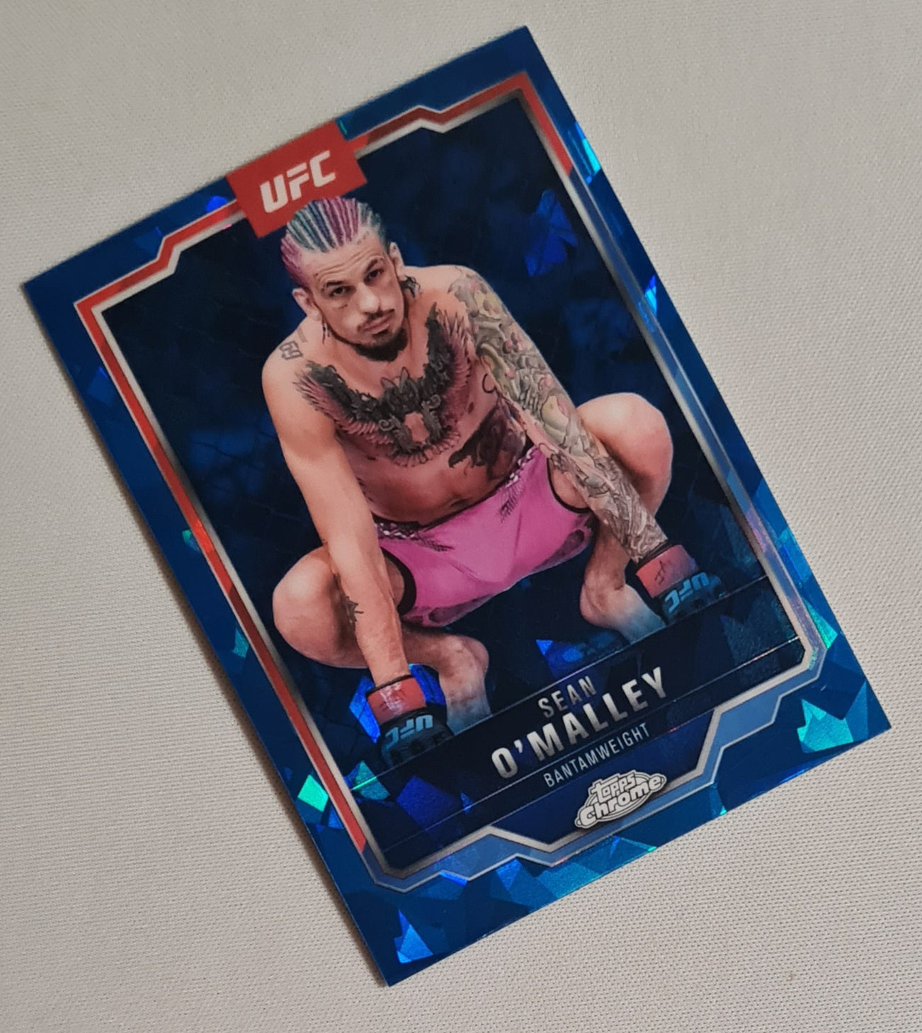 Sean O'Malley - 2025 Topps Chrome UFC Fighter Cracked Ice Blue #1