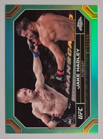 Jake Hadley - 2024 Topps Chrome UFC Fighter Aqua Refractor (RC) /199 #45