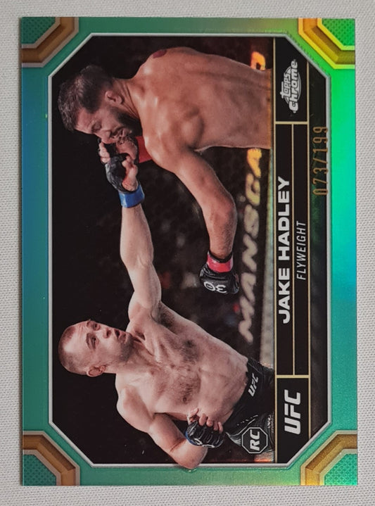 Jake Hadley - 2024 Topps Chrome UFC Fighter Aqua Refractor (RC) /199 #45