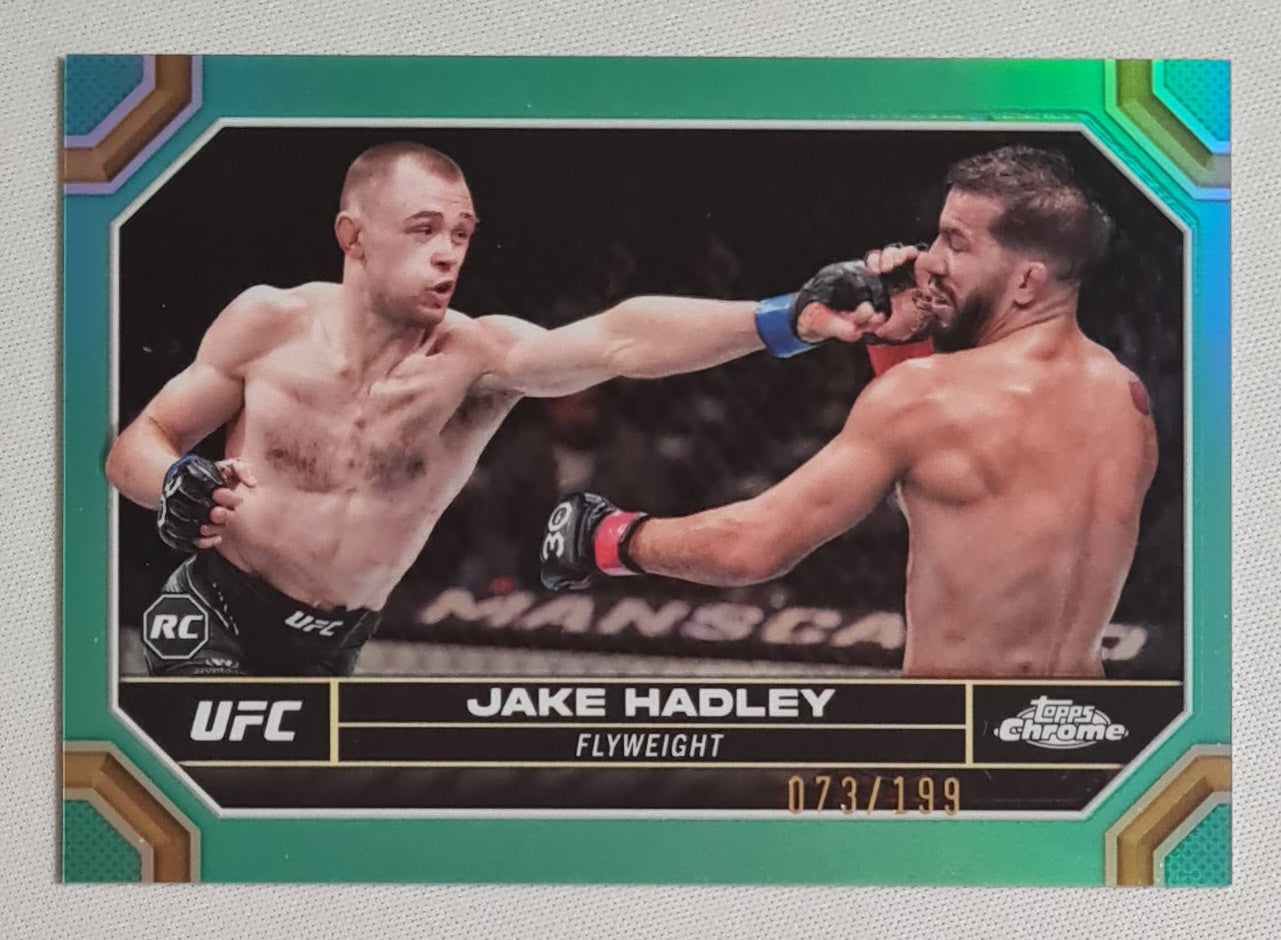Jake Hadley - 2024 Topps Chrome UFC Fighter Aqua Refractor (RC) /199 #45