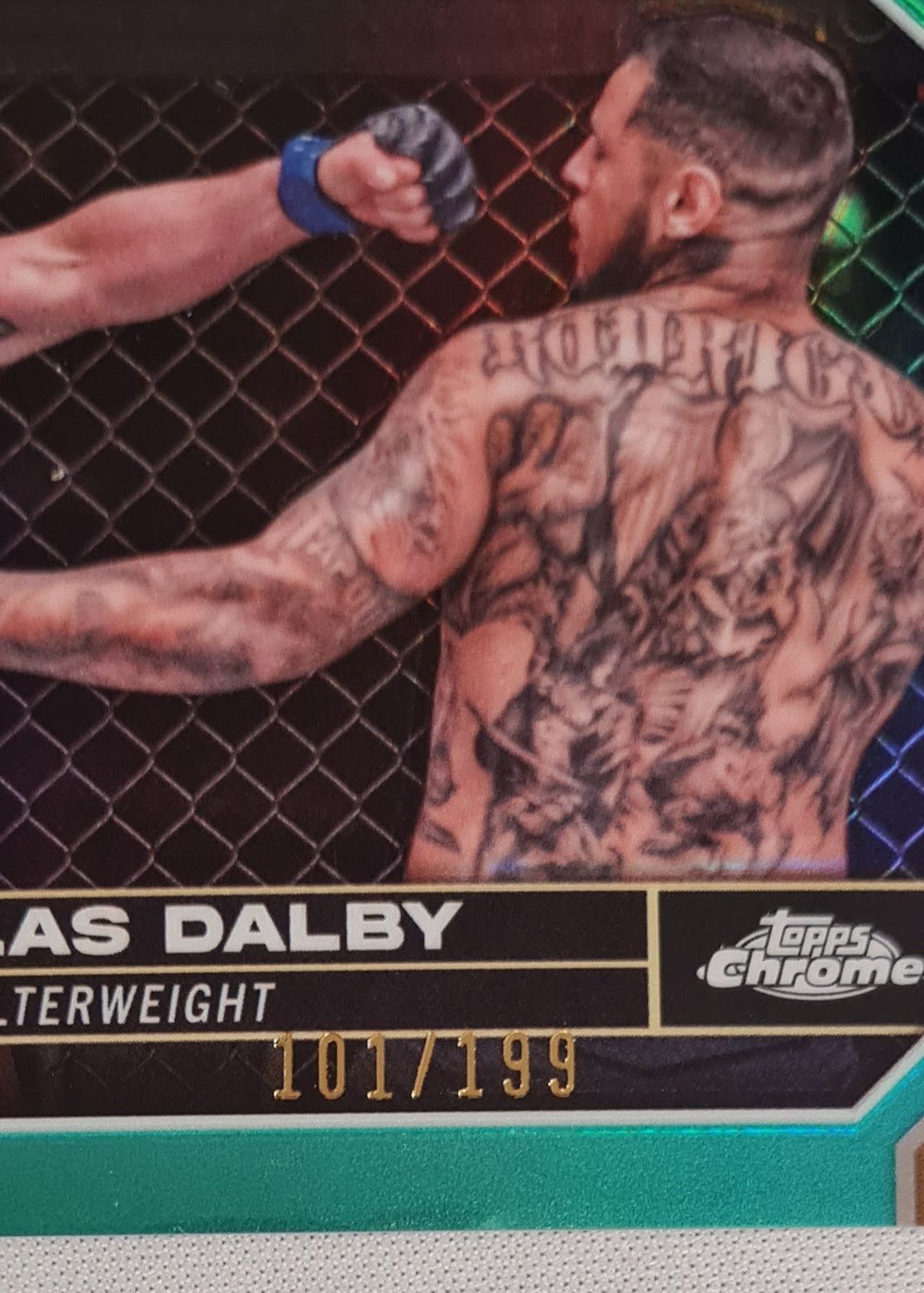 Nicolas Dalby - 2024 Topps Chrome UFC Fighter Aqua Refractor /199 #149
