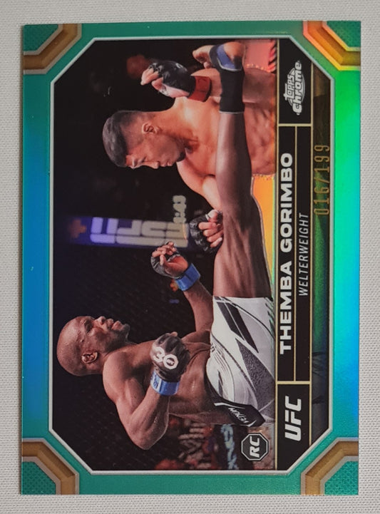 Themba Gorimbo - 2024 Topps Chrome UFC Fighter Aqua Refractor (RC) /199 #188
