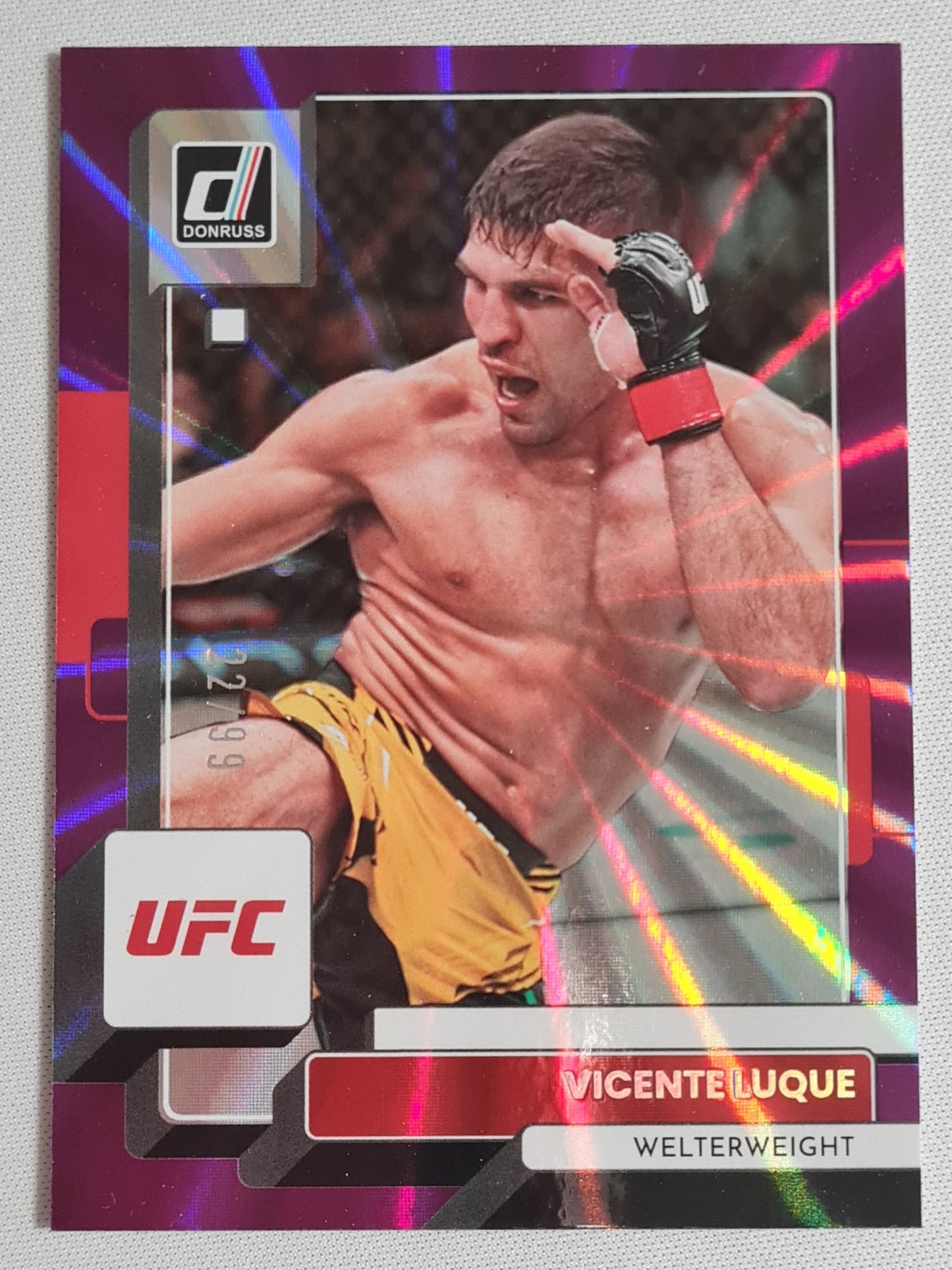 Vicente Luque - 2023 Panini Donruss UFC Fighter #81 Purple Laser