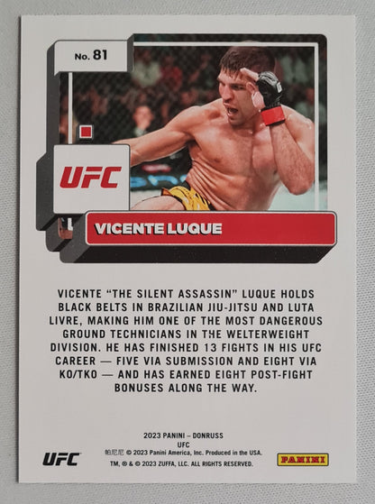 Vicente Luque - 2023 Panini Donruss UFC Fighter #81 Purple Laser