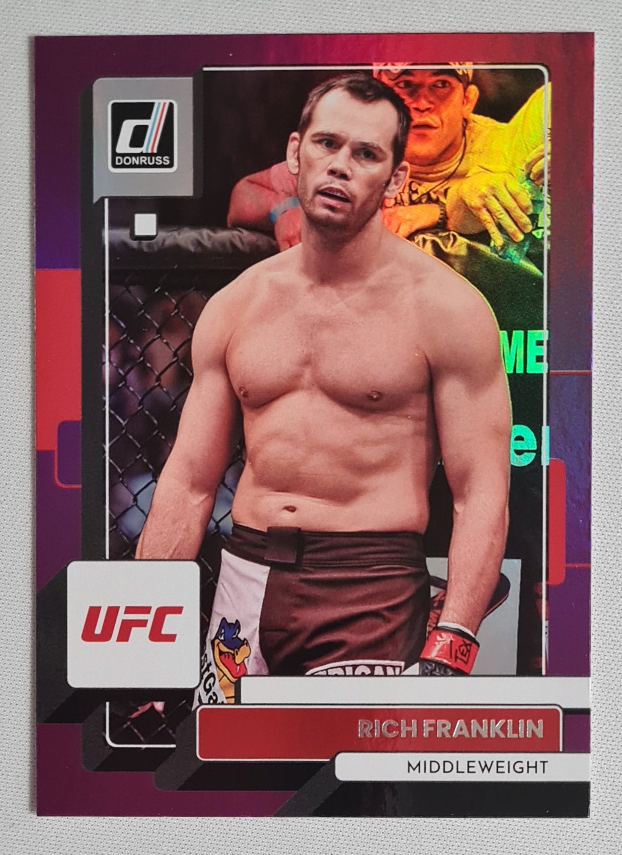 Rich Franklin - 2023 Panini Donruss UFC Fighter Purple Flood #113