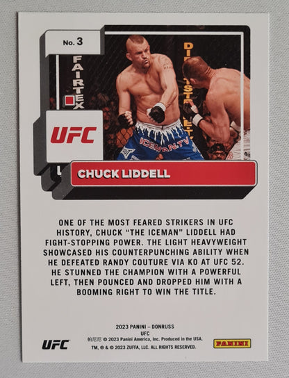 Chuck Liddell - 2023 Panini Donruss UFC Fighter Purple Flood #3